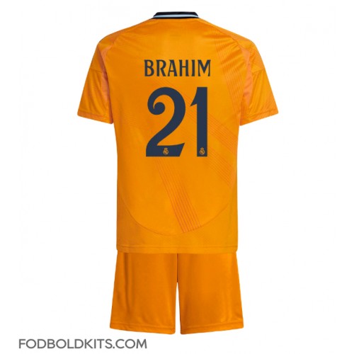 Real Madrid Brahim Diaz #21 Udebanesæt Børn 2024-25 Kortærmet (+ Korte bukser)